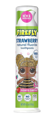 Firefly Kids Anti-cavity Natural Fluoride Toothpaste, L.o.l.