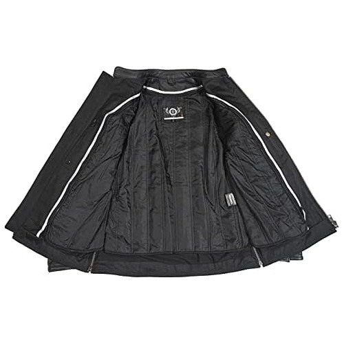 Chaqueta De Motociclista De Cuero Cuello De Scooter De ...