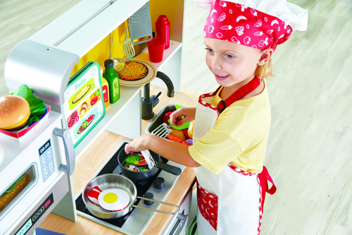 Cocinita De Juguete Para Niños Freidora Horno Microondas