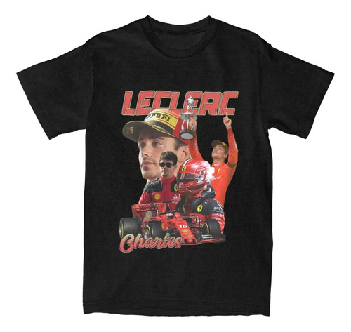 Camiseta De Algodón Con Estampado Gráfico Charles Leclerc