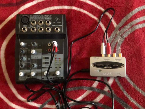 Interfaz + Mezcladora Behringer Con Cables Incluidos