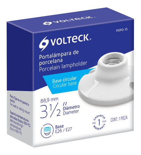 Socket Para Foco E26 Portalampara Base Sencillo 3.5´ 46523