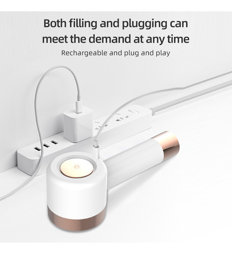 Tela Eléctrica Recargable Usb 2 En 1 Y Lint R, Color Blanco