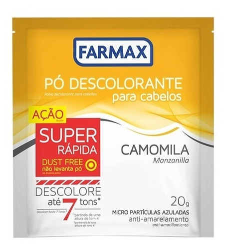  Pó Descolorante Capilar Camomila Farmax 20g Tom 7