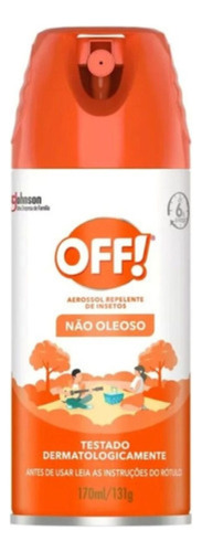 Repelente Off Aerosol 170ml Não Oleoso Dengue Mosquito Zika