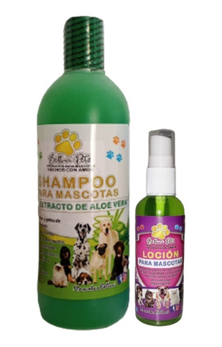 Shampo Para Mascotas X 500 Ml + Loción X 60 Ml