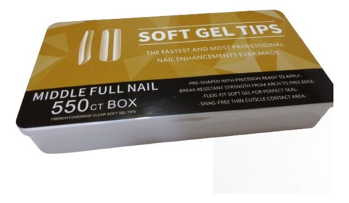 Tips Soft Gel Flexibles 500 Unidades Caja