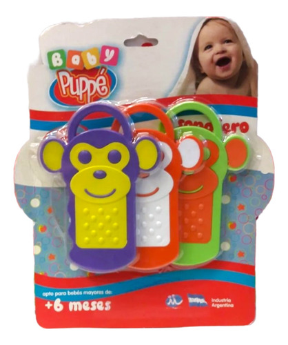 Set X3 Sonajeros Monitos Bebe Baby Puppe Blister