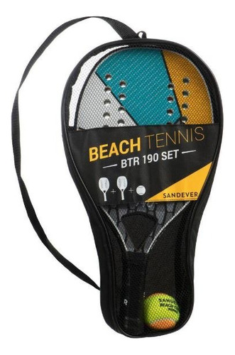 Par de raquetas Beach Tennis Btr 190 Sandever para principiantes, color gris