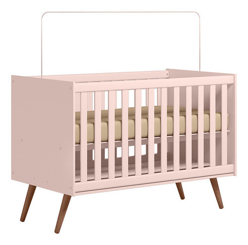 Qmovi Americano Montessoriano Multifuncional Cor Rosa Berço Mini Cama