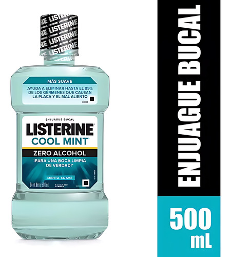Enjuague Bucal Listerine Cool Mint Zero 500 Ml