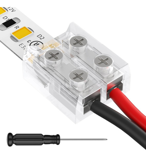 Paquete De 12 Conectores Led 2 Pines Sin Soldadura