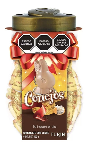 Conejos - Turin - Chocolates (vitrolero) - 30pzas - 600gr