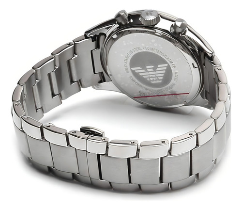 Relógio Empório Armani AR-5860 Original Prata e Azul