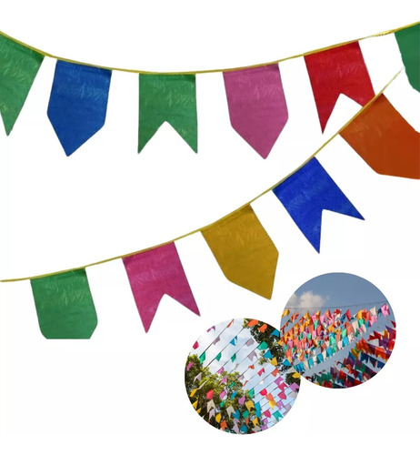 600 Metros Bandeirinhas Plástico Festa Junina Decoração