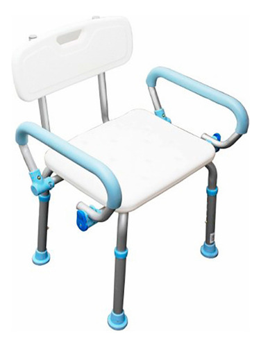 Silla Ducha Plegable Con Descansabrazos Abatibles