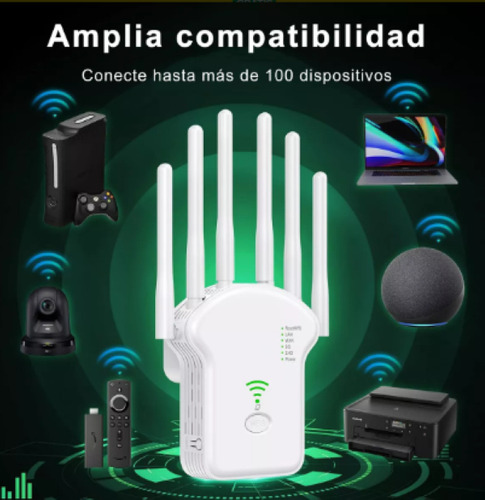 Repetidor Wifi Amplificador Señal 300mbps De 6 Antenas Inalm