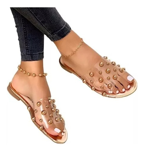 Sandalias Damas Pepitas Plasticas