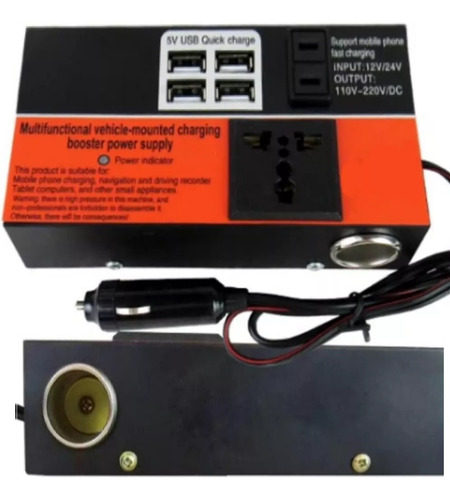 Inversor Corriente 12/24 A 110/220v 150w Convertidor Usb 5v
