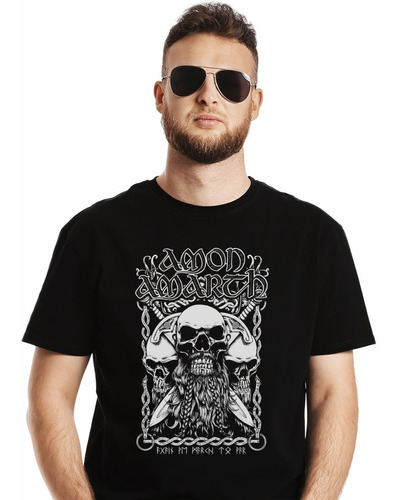 Polera Amon Amarth Skull Metal Impresión Directa