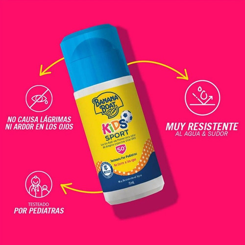 Protector Solar Banana Boat Kids Sport Roll On 75ml 2pzs