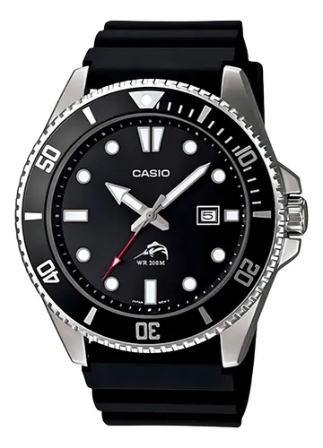 comprar Reloj pulsera Casio MDV-106-1AV con correa de resina color negro - bisel negro\u002Fblanco