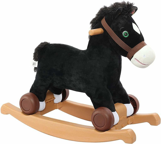 Montar a Caballo de Juguete Vaya Unicornio de Oro Vaya Altura de 91cm Caballo móvil y oscilante UFREE Medio Action Pony Pony para años de 3-9 