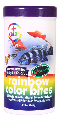 Alimento Rainbow Color Bites 140gr. 3 Piezas Super Color