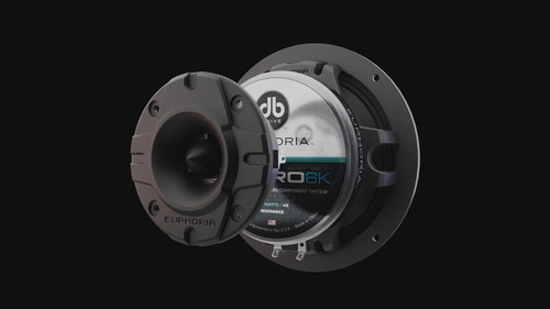 Set De Medios Rangos Para Automóvil Euphoria By Db Drive E5pro 6k 6.5 Pulgadas 350 Watts Máximo 180 Watts Rms 4 Ohms Color Negro