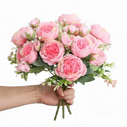 Arreglo Floral Grande De Rosas Y Peonias Artificiales | Meses sin intereses