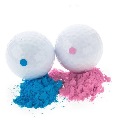 Pelota De Golf Gender Reveal Con Polvo Holi Rosa Y Azul