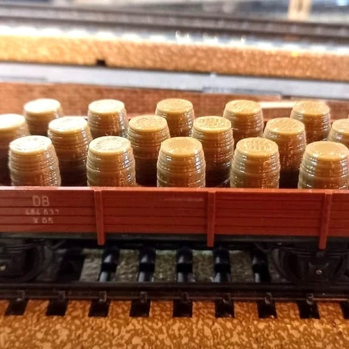 Tonel Barril Escala 1/87 Ho X 10 Ferromodelismo Trenes 3d