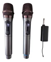 Comprar Micrófono Inalámbrico Doble Uhf Profesional Karaoke Premium