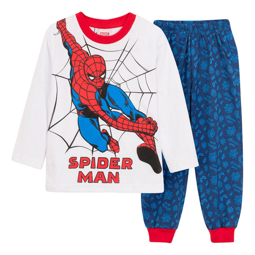 Pijama Manga Larga Hombre Araña Spiderman Licencia Oficial