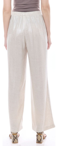 Pantalon Foley's Beige Elastico Bolsas Diagonales Mujer 1255