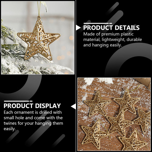 Colgante Creativo Con Forma De Estrella Dorada Con Temática