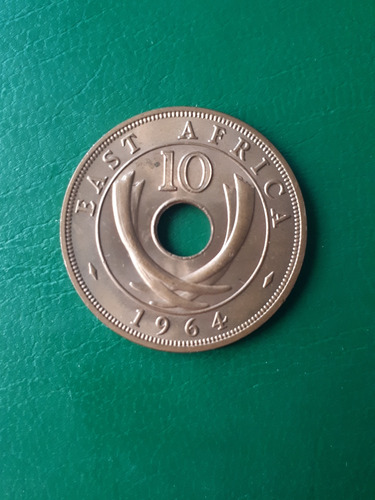 África Central 1964 10 Cent. Sin Circular 