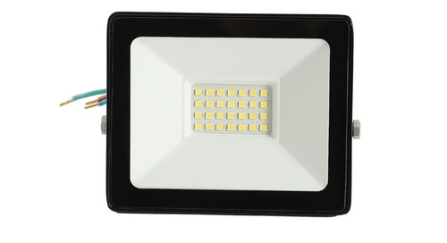 Reflector Led 20w Luz calida 1560 Lum Ip65 Slim Carcasa Negro Luz Blanco Cálido 220v