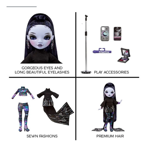 Rainbow High Shadow High Muñeca Reina Glitch Crowne.