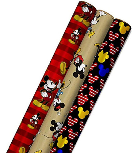 Papel De Regalo Hallmark Disney Mickey Mouse Con Líneas De C