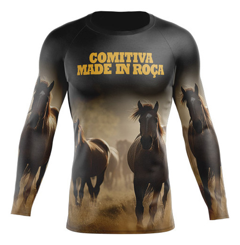 Estampas Cavalgada Camiseta Artes Sublimação Total Cavalos
