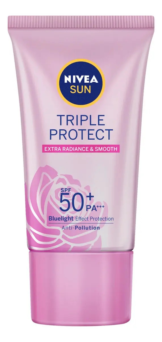 NIVEA SUN Protetor Solar Facial Tripla Proteção Loção Pele Radiante FPS 50 40ml