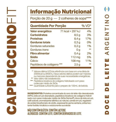 Capuccino Fit Doce De Leite Com Whey 200g - Elemento Puro