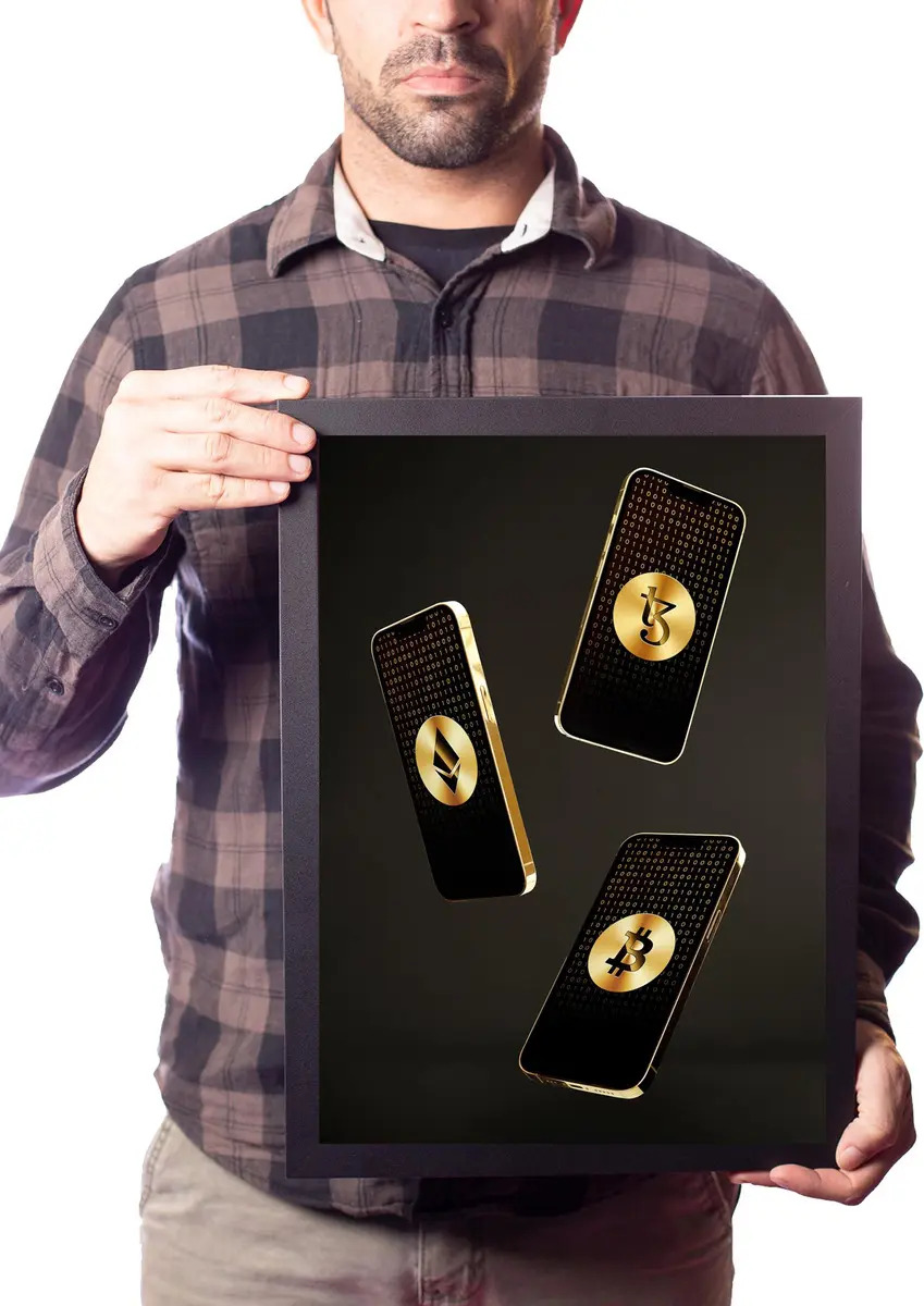Quadro Decorativo Criptomoedas Tecnologia Blockchain A3