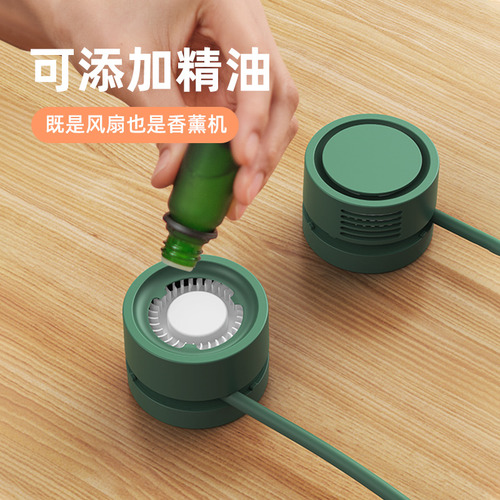 Ventilador De Cuello Portátil Mini Usb Con Carga Manual Sin