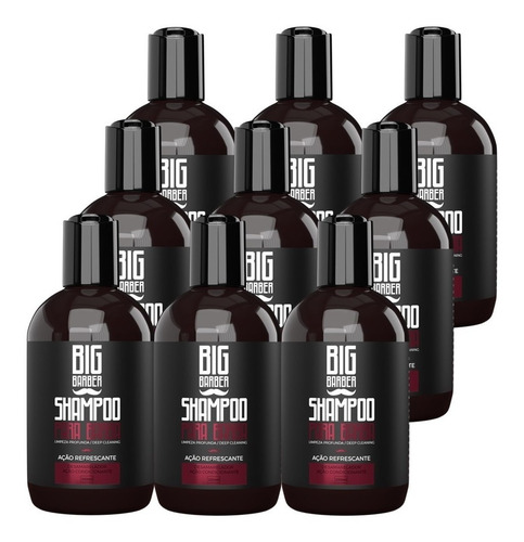 Shampoo Para Barba Big Barber 250ml Atacado Com 9 Unidades