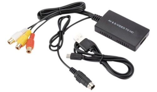 Convertidor Svideo A Hdmi S-video Y 3rca Cvbs Compuesto A