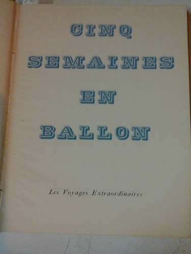 Cinq Semaines En Ballon - Jules Verne - Idioma Frances- L202