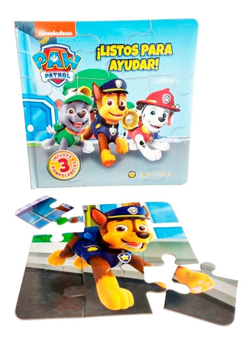 Paw Patrol Libro C/ 3 Rompecabezas Historias Para Armar