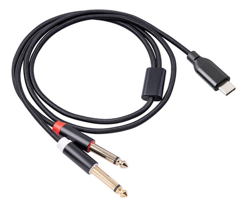 Cable Estéreo De Audio Usb C A Doble De 6,35 Mm Tipo C A Dob